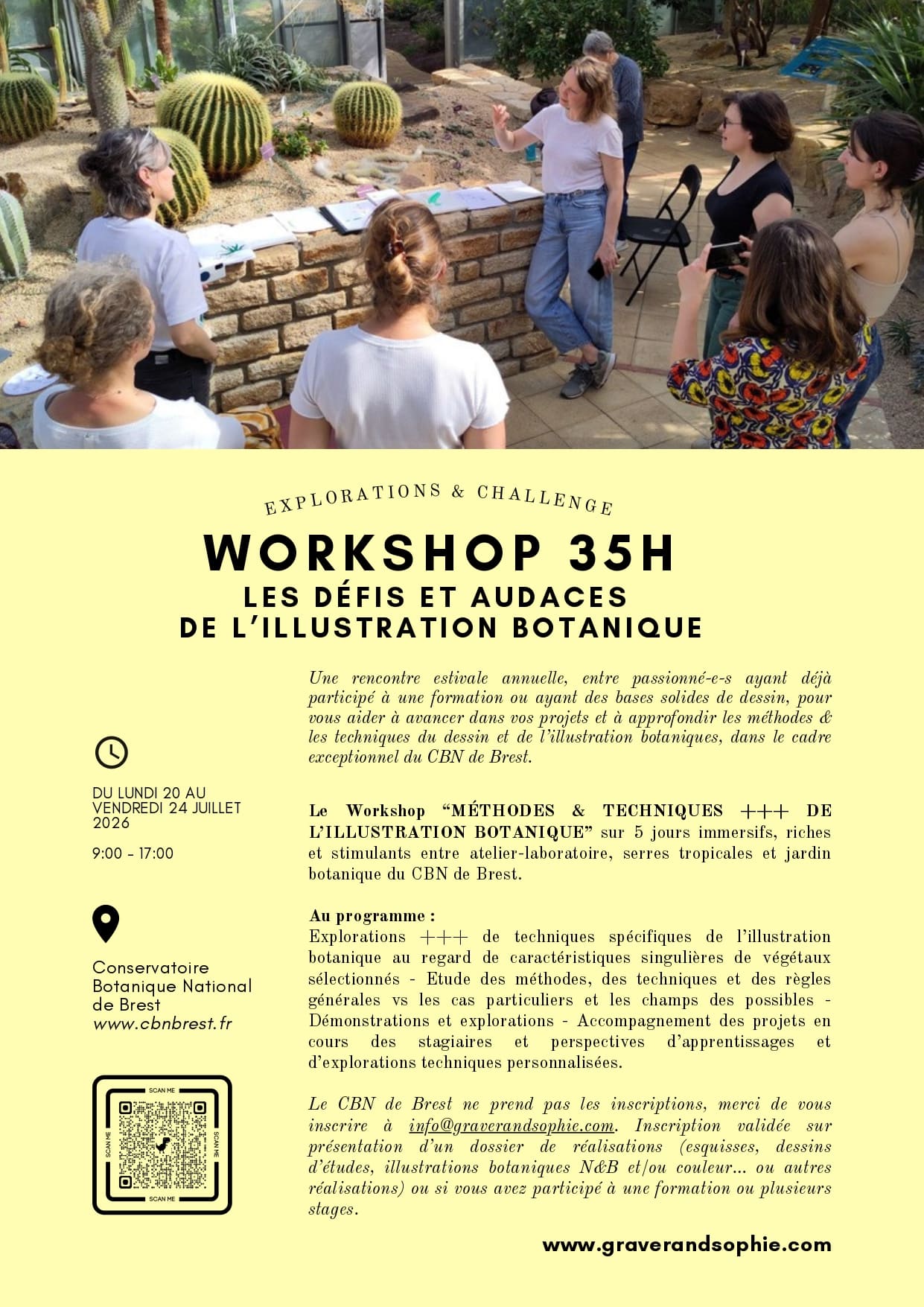 workshop illustration botanique Sophie Graverand